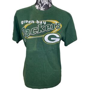 Logo 7 Green Bay Packers Graphic T Shirt Boys XL Sports Vintage NFL Football